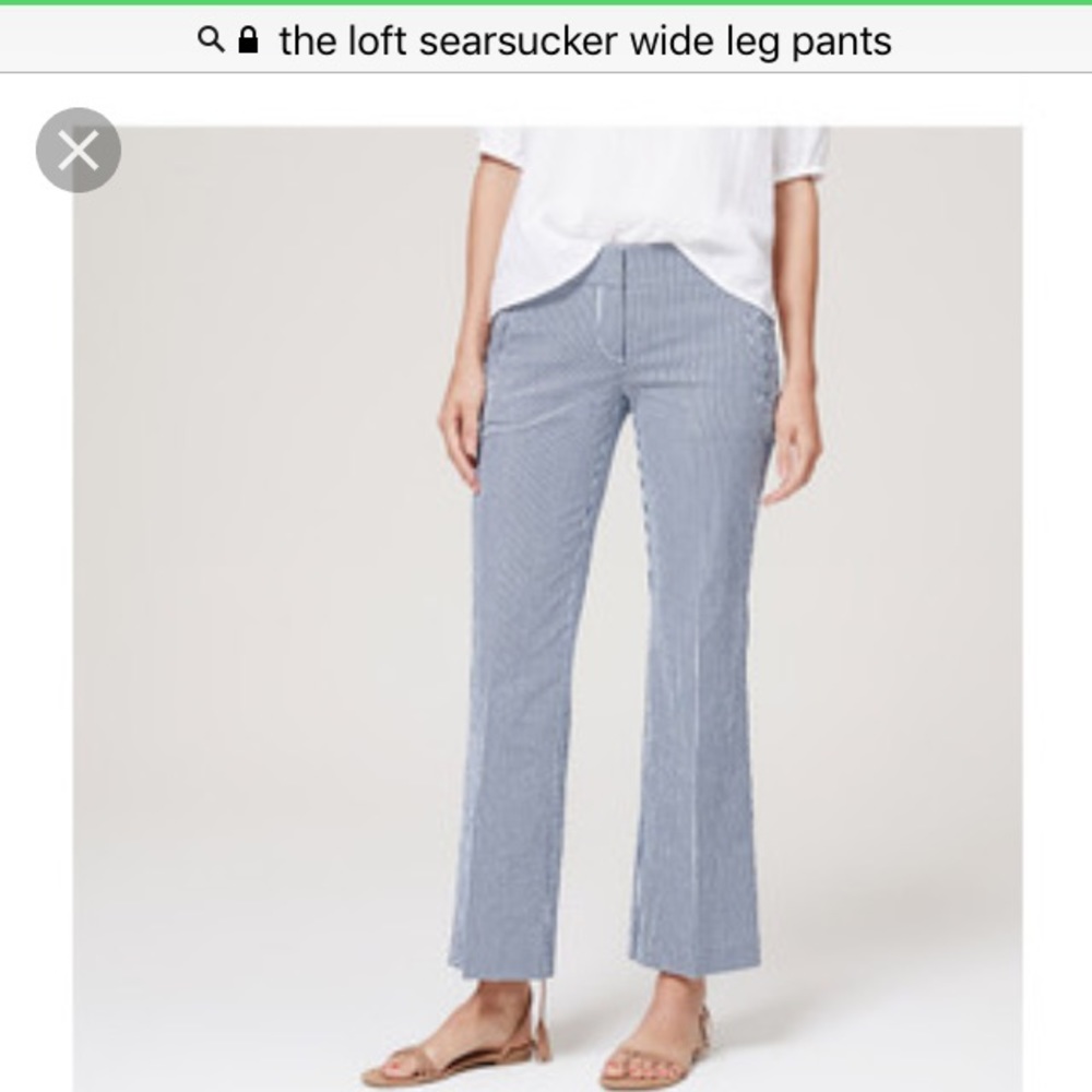 Loft wide leg cropped